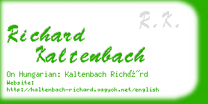 richard kaltenbach business card